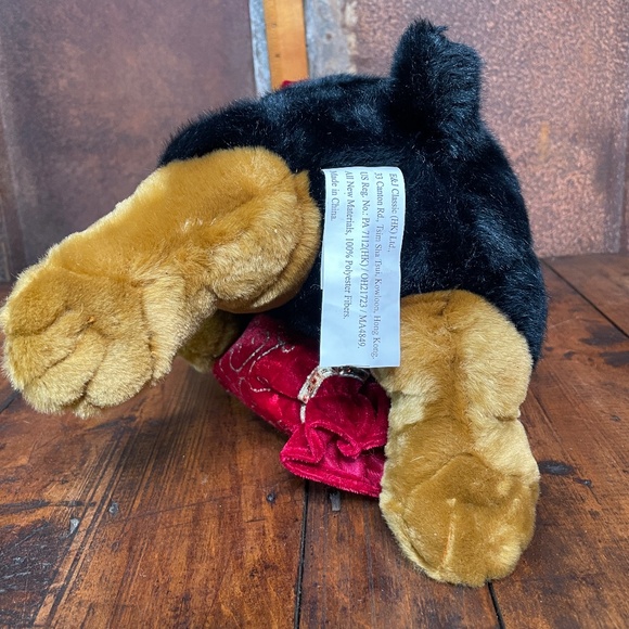 E & J Classic Rottweiler Dog Christmas Plush Stuffed Animal w/ Tags! - Picture 7 of 9